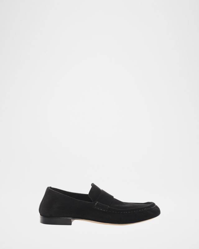 Calf Suede Slip-On Loafers